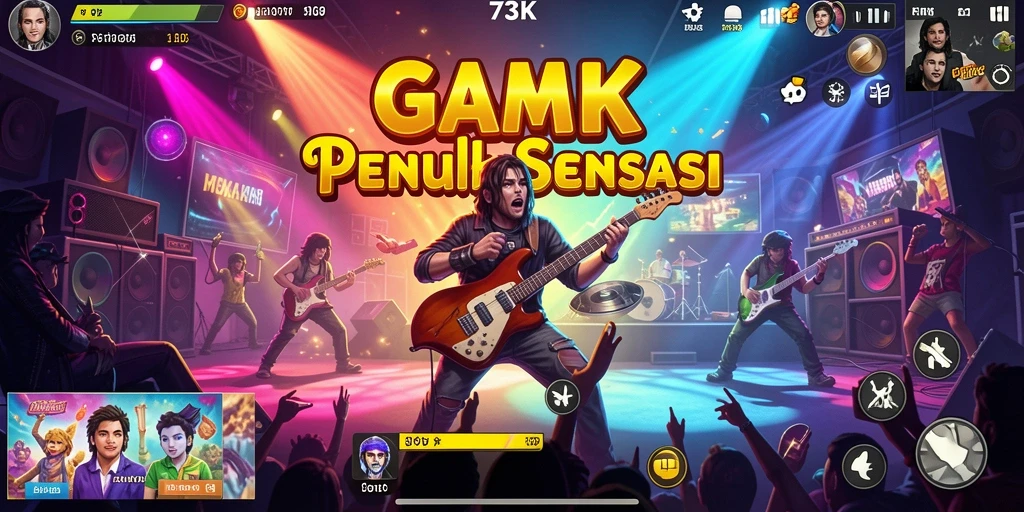 Tangkapan layar utama 73K menampilkan pembelajaran musik yang menyenangkan.