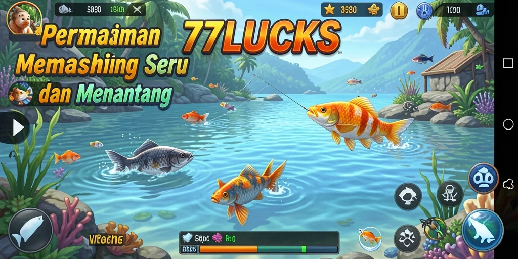 Gameplay memancing yang mendebarkan dan menantang di 77LUCKS.