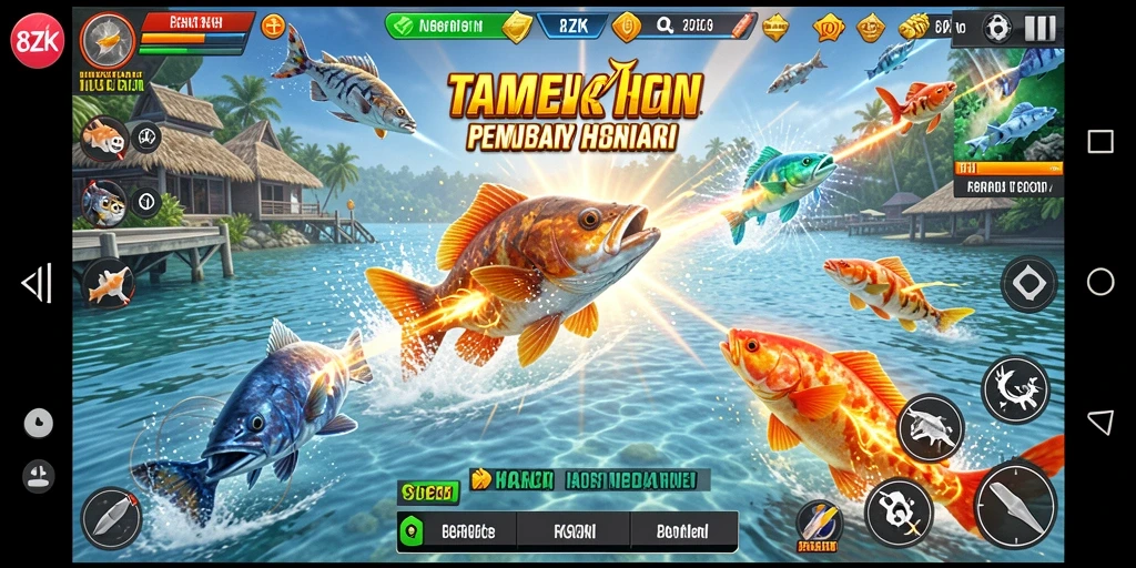 Screenshot aksi gameplay Tembak Ikan yang seru di 8ZK.