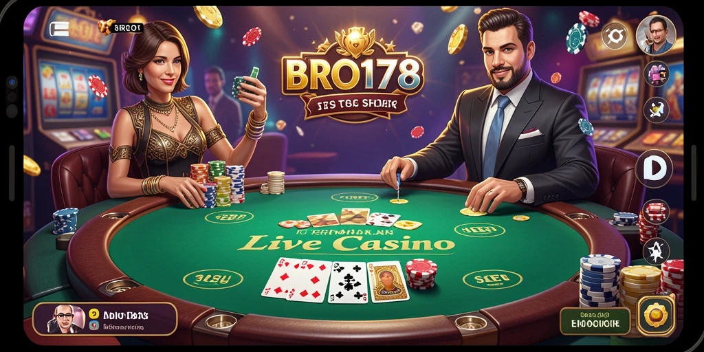Tampilan gameplay BRO178 yang interaktif dan seru dalam Live Casino.