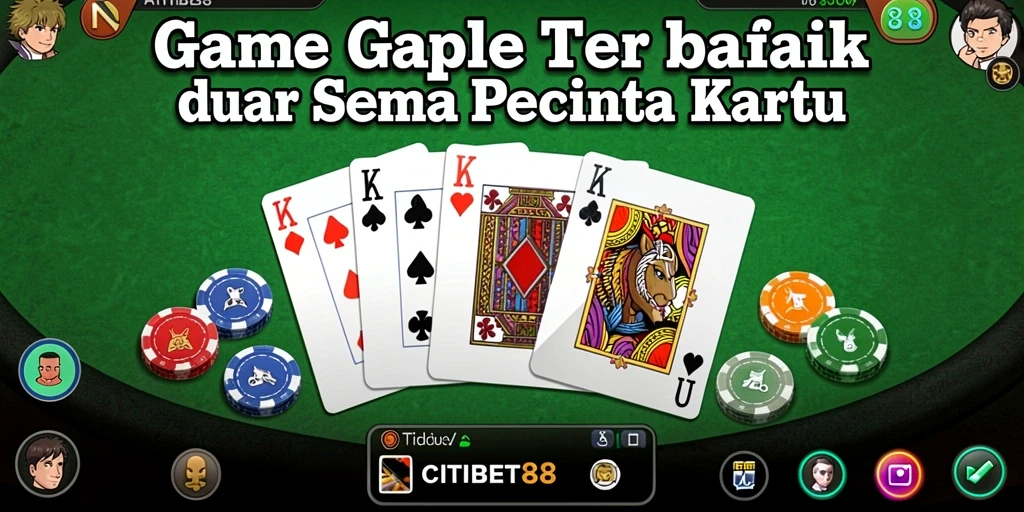 Tampilan gameplay seru CITIBET88 dalam permainan Gaple.