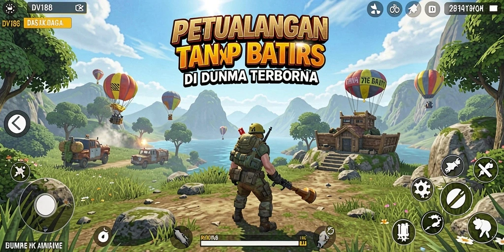 Tangkapan layar menampilkan petualangan seru dalam dunia terbuka.