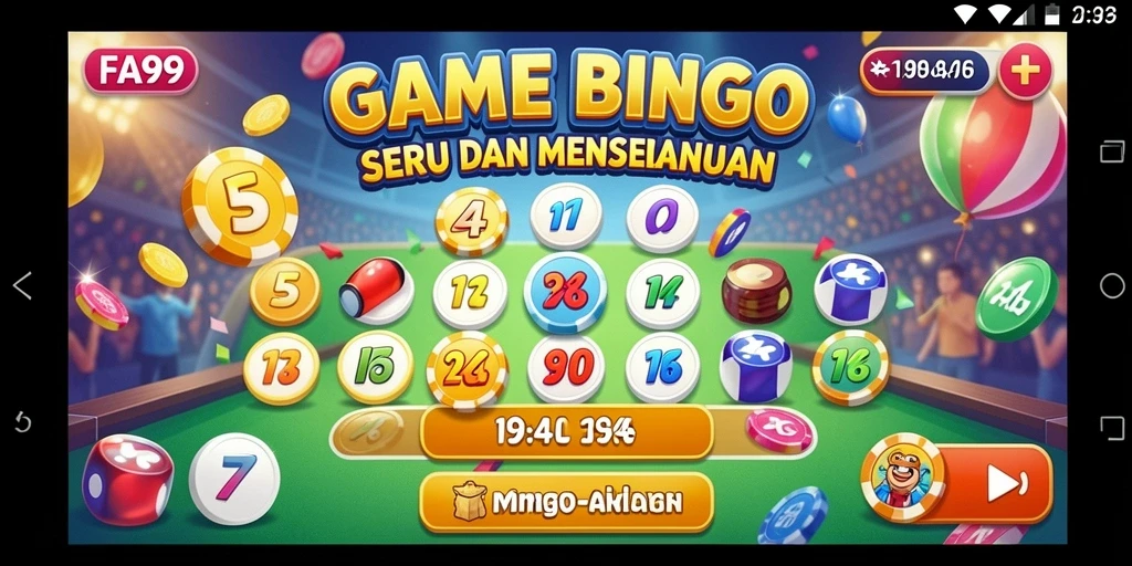 Tampilan gameplay seru dari aplikasi Bingo FA99 yang menarik.