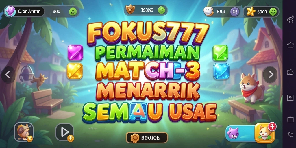 Tampilan gameplay FOKUS777 yang seru dan penuh warna.