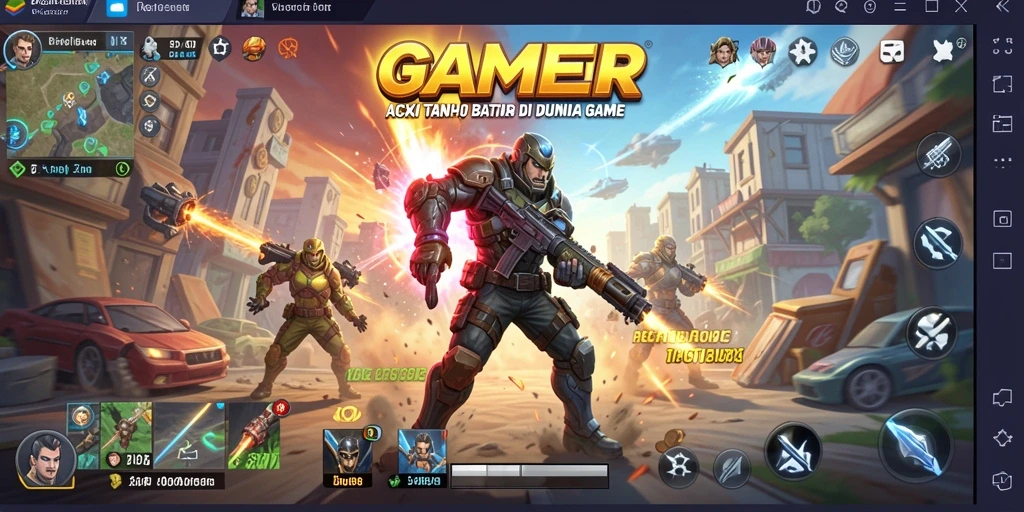 Tangkapan layar GAMERP menampilkan pertarungan aksi yang intens dan mendebarkan.