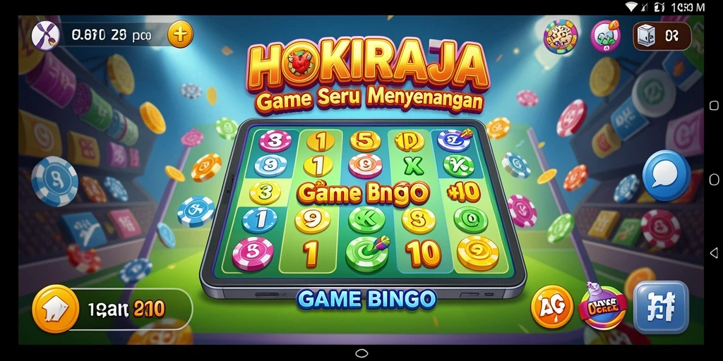 Tampilan gameplay Bingo HOKIRAJA yang seru dan menarik.