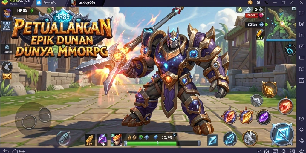 Screenshot HR89 menampilkan aksi seru dalam pertarungan MMORPG.