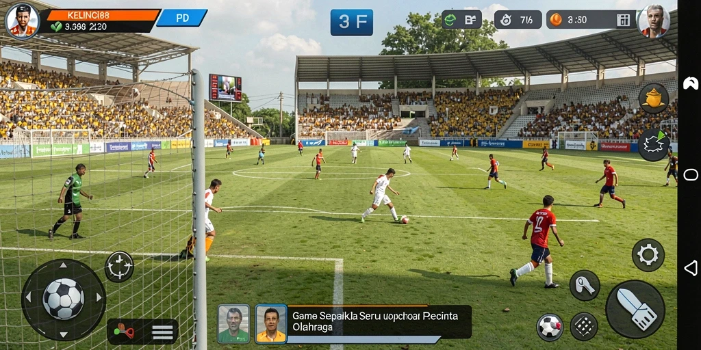 Screenshot gameplay KELINCI88 menampilkan aksi seru di lapangan.