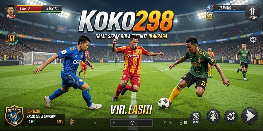 Tampilan gameplay KOKO288 saat pertandingan sepak bola yang seru.