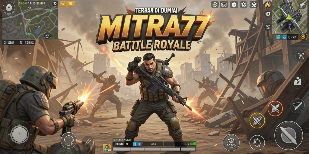 Tampilan gameplay seru di MITRA77 yang penuh aksi dan strategi.
