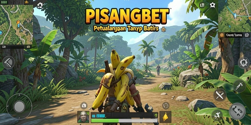 Tampilan gameplay PISANGBET yang menampilkan dunia terbuka yang luas.