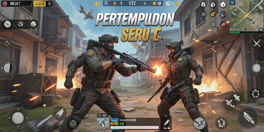 Screenshot gameplay Battle Royale yang seru dan menegangkan di RR89.