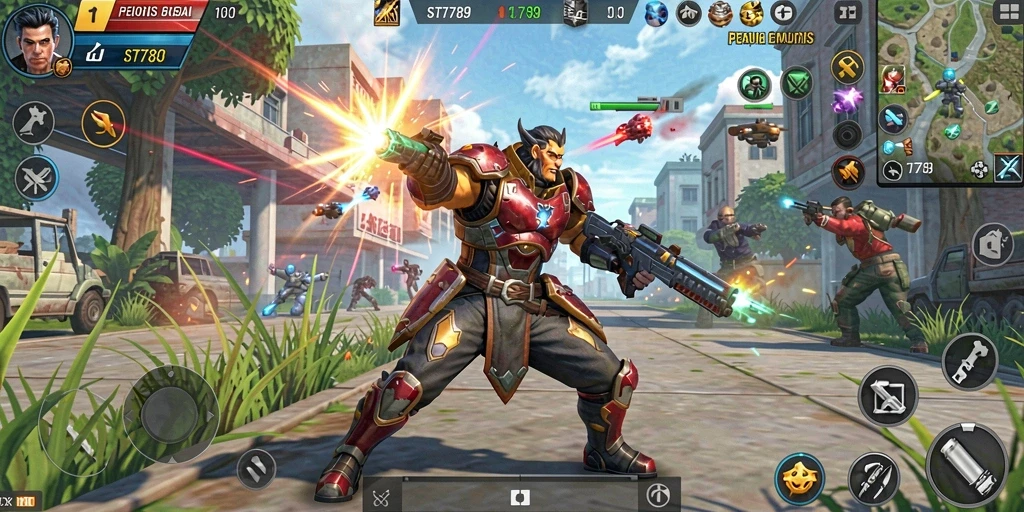 Tampilan aksi seru dalam gameplay ST789 yang mendebarkan.